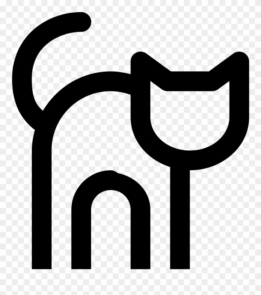 Black Cat Icon - Cat Clipart