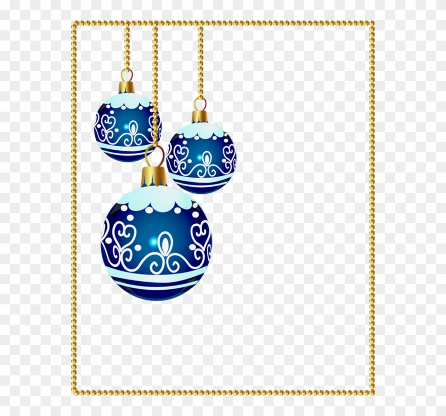 New Year And Christmas Frames - Blue Clipart