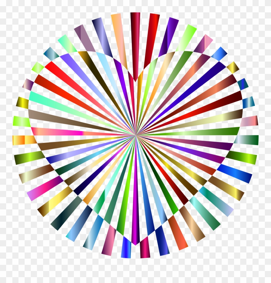 Prismatic Heartburst 3 Clipart Transparent Library - Clip Art - Png Download