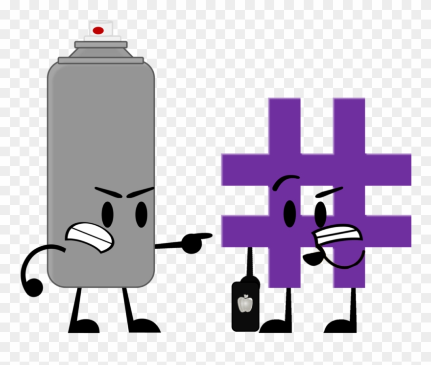 Spray Paint And Hashtag By Objecthello8 - Paint Clipart