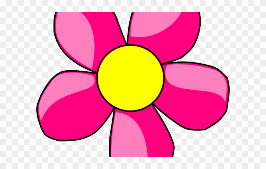 Yellow Flower Clipart Yellow Daisy - Red Flower Cartoon Png Transparent Png