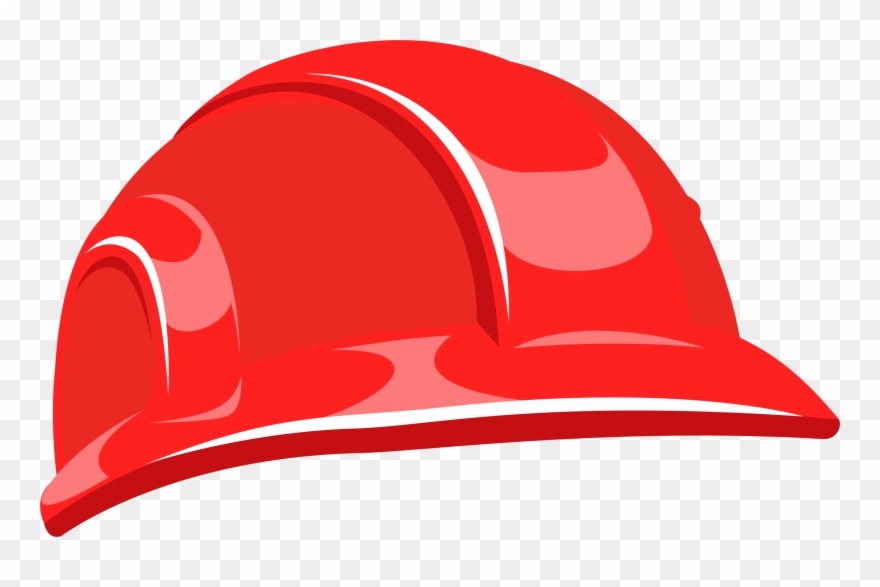 Hard Hat Simple Red Clipart Transparent Download - Red Hard Hat Clipart - Png Download