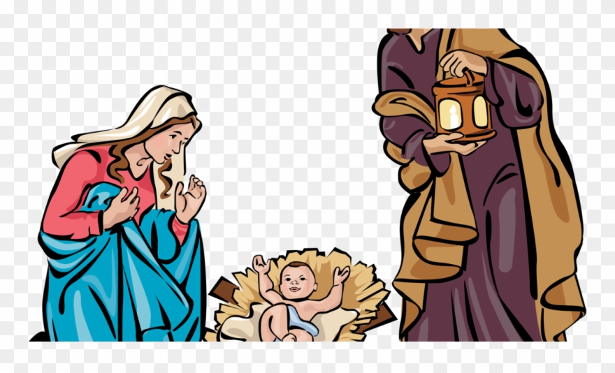 Nativity Display - Immagini Di Personaggi Del Presepe Colorata Clipart