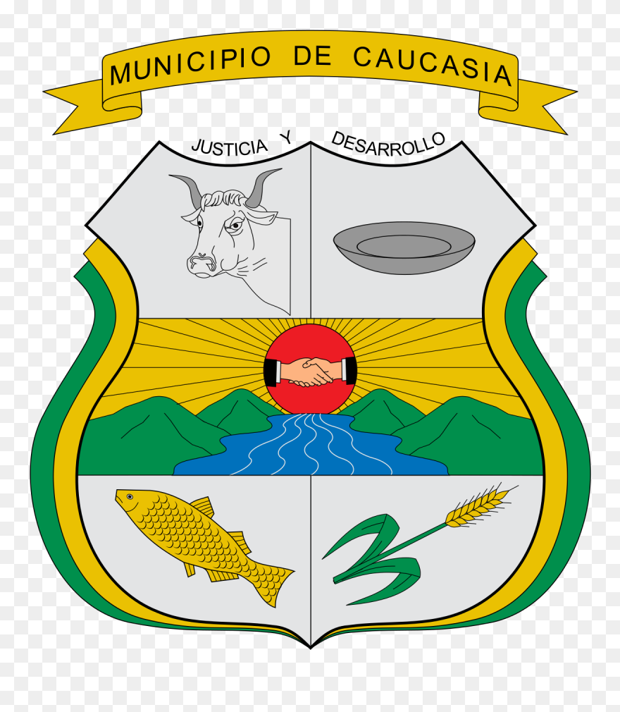 Escudo De Caucasia - Escudo De Caucasia Antioquia Clipart