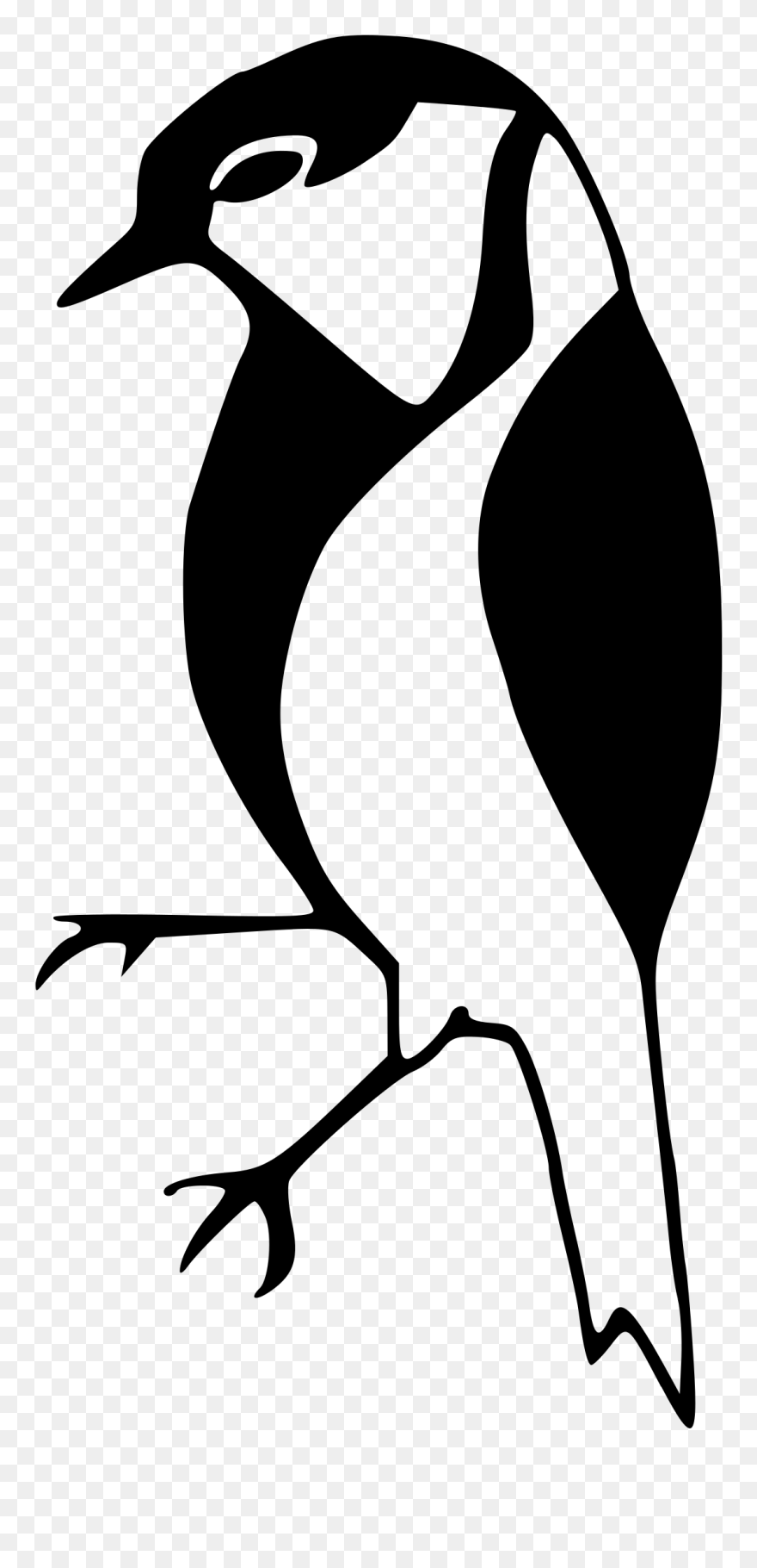 Free Bird - Custom Black And White Bird Shower Curtain Clipart