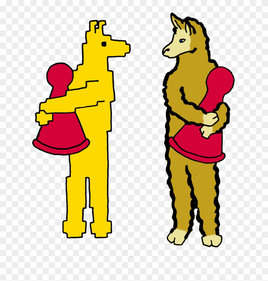 Data Theory Play Llamas Holding Board Game Pieces - Cartoon Clipart