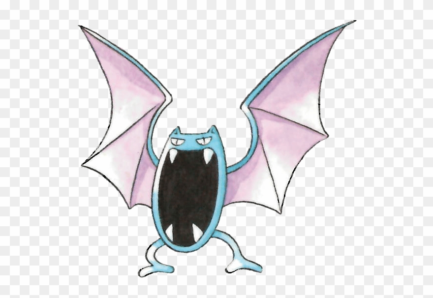 #golbat From The Official Artwork Set For #pokemon - Golbat Ken Sugimori Art Clipart