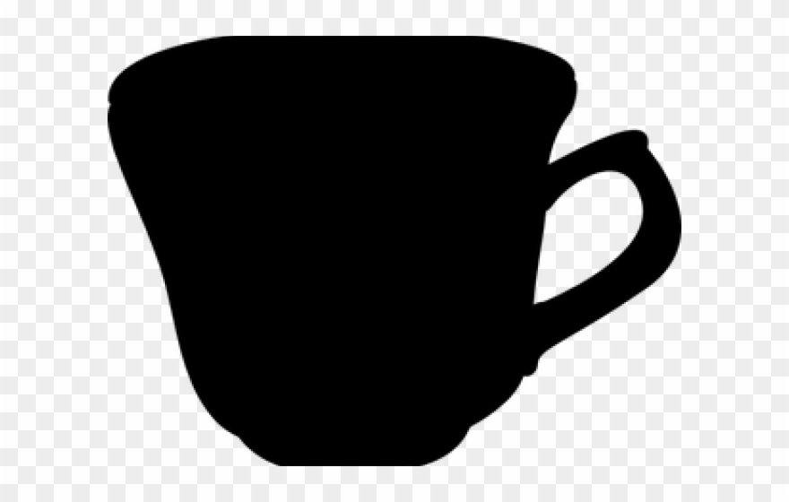 Tea Set Clipart Transparent - Tea Cup Silhouette Vector - Png Download