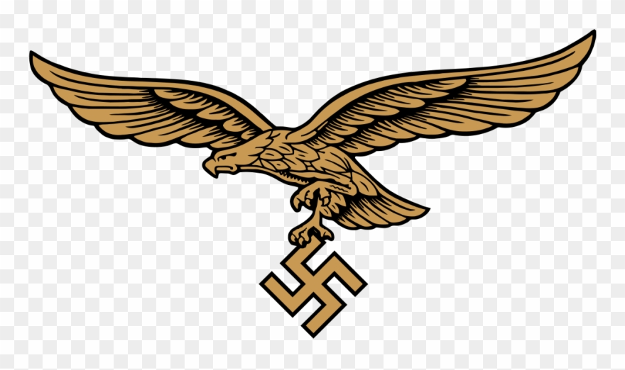 Nazi Symbol Metal Png Clip Library Stock - Luftwaffe Eagle Vector Transparent Png