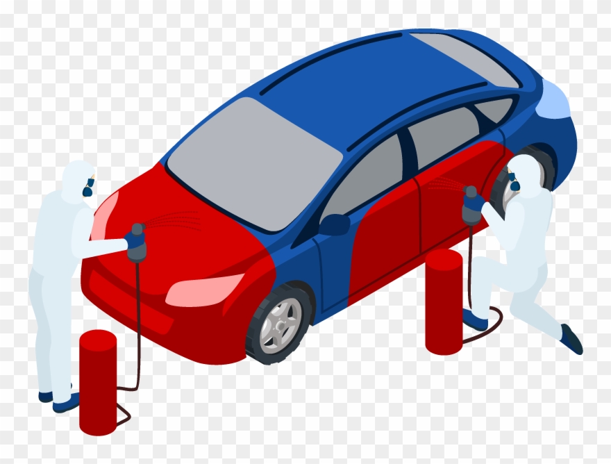 Paint Booth With Air Line - Automobile Repair Shop Clipart