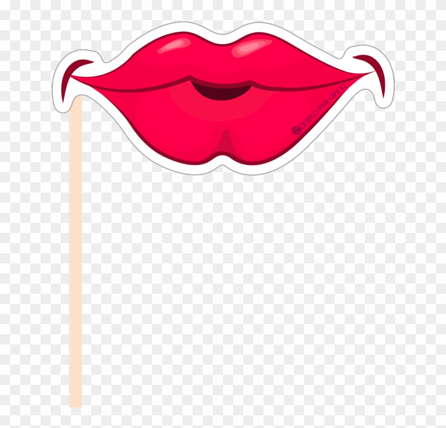 Party Photobooth Props Figure Lips - Props For Photo Booth Lips Clipart