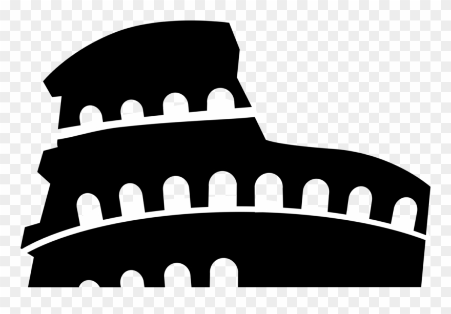 Vector Illustration Of Roman Forum Colosseum Or Coliseum - Colosseum Clipart