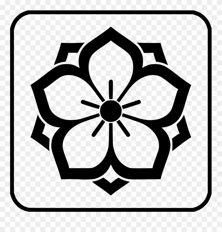 Big Image - Japanese Family Crest Flower Clipart
