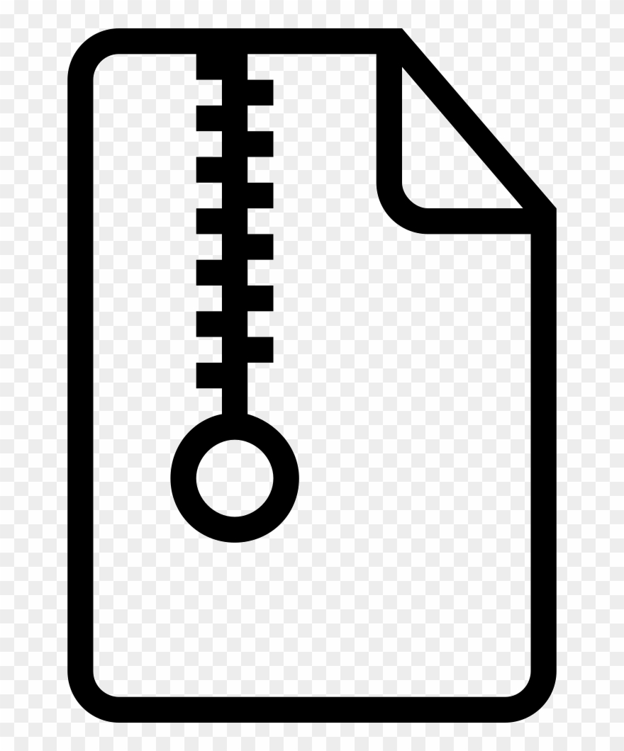 Clip Art Compressed File Outlined Symbol - Computer File - Png Download