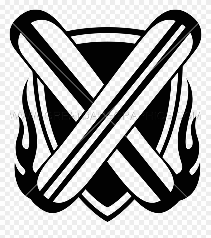 Snowboard Crest - Illustration Clipart