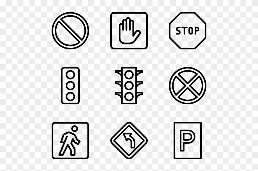 Warning Road Sign Icons - Corruption Icons Clipart