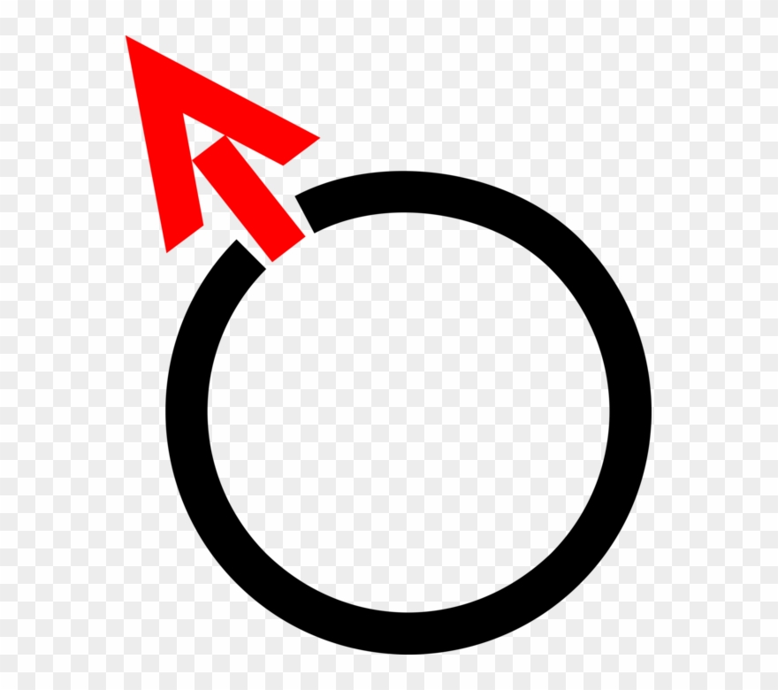 Vector Illustration Of Male Sex Gender Mars Symbol - Circle Clipart
