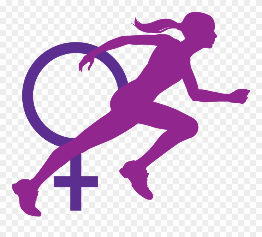Triathlon Symbols - Women Empowerment Clipart