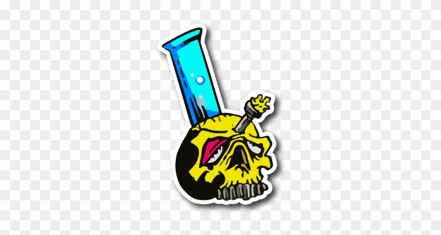 Bong Skull Sticker Clipart