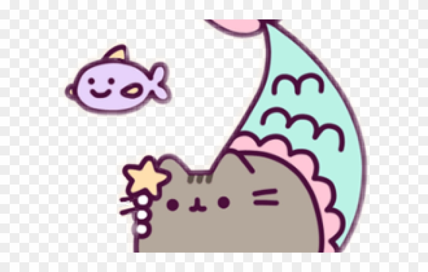 Aesthetic Clipart Soft - Mermaid Pusheen - Png Download