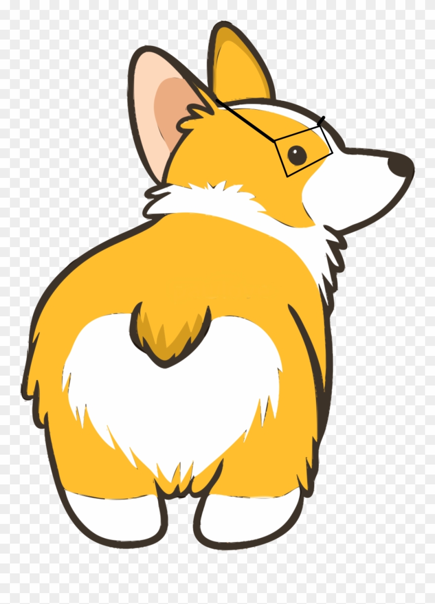 Vector Freeuse Download Corgi Clipart Simple - Cartoon Corgi Pillow Case - Png Download
