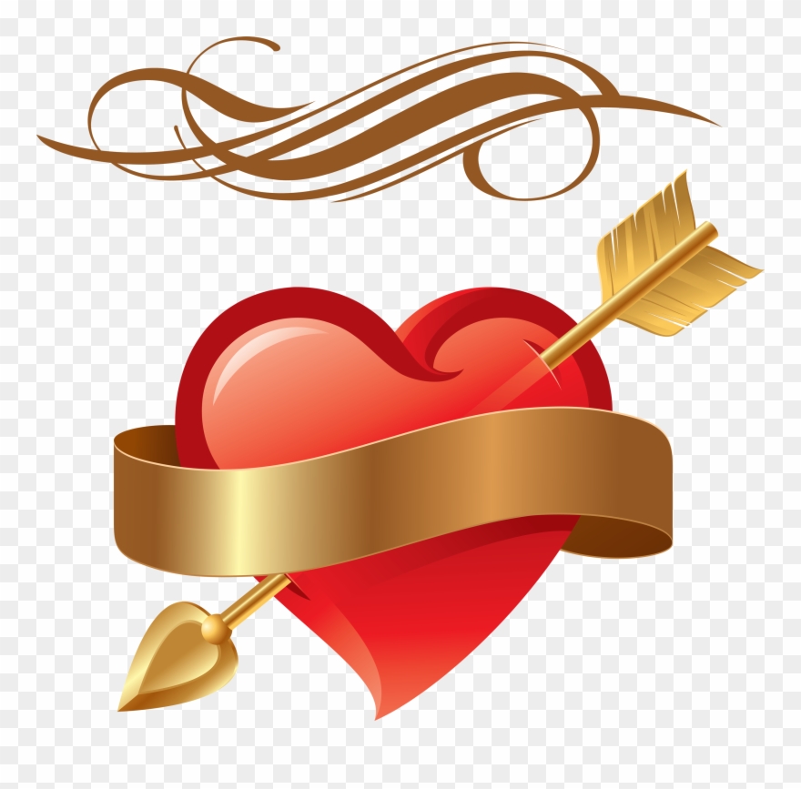 Love Png - Love Heart With Arrow Clipart