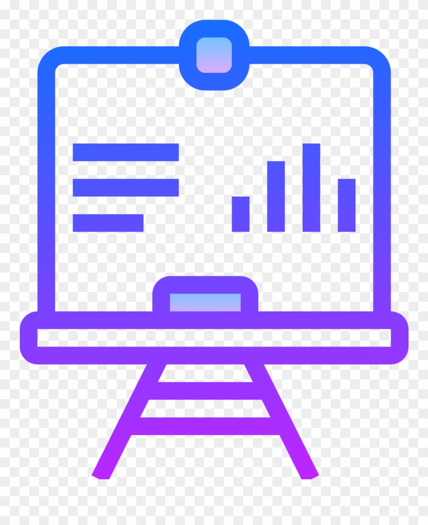 This Logo Is Rectangular, With A Line Chart And Statistics - Outline Image Of Blackboard Clipart