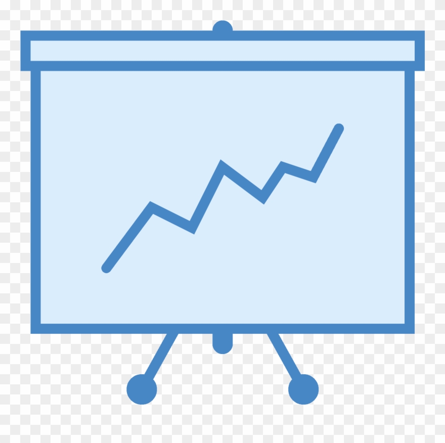 This Logo Is Rectangular, With A Line Chart And Statistics - Statistics Clipart