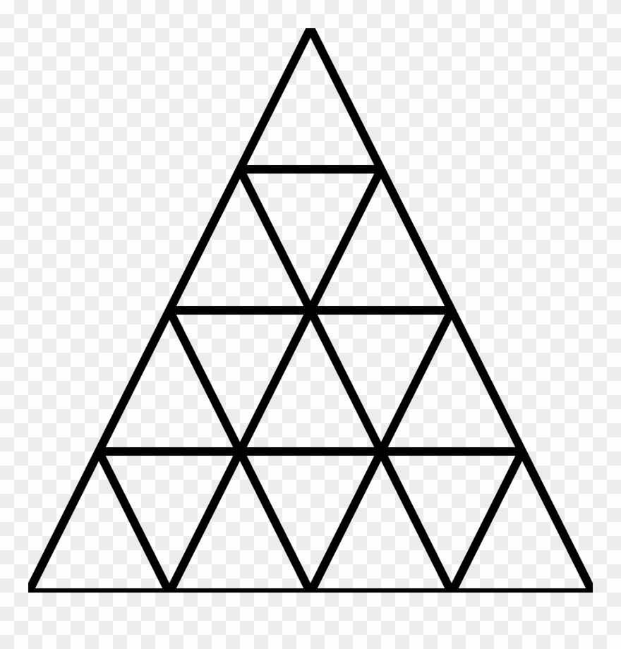 Clipart - Triangles - Triangle Christmas Tree - Png Download