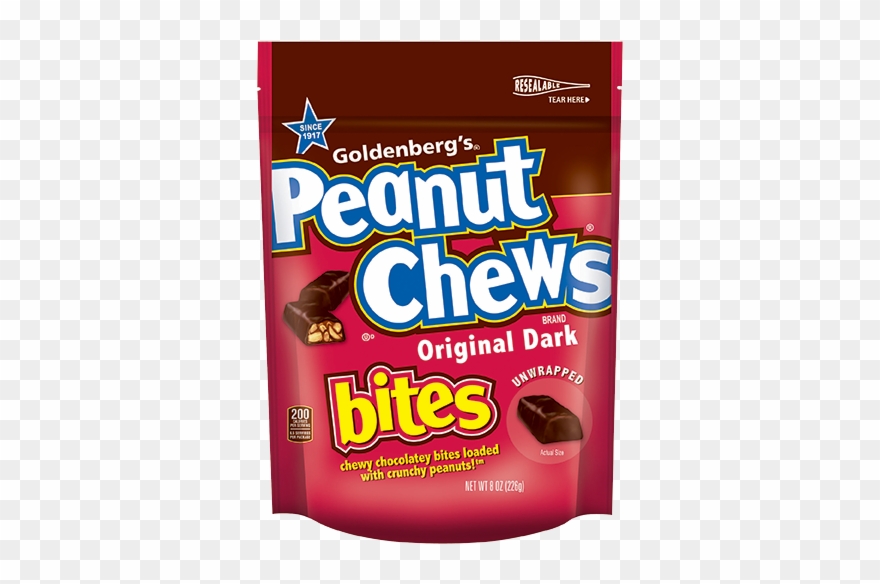 Peanut Clipart Bag Peanut - Goldenbergs Original Dark Peanut Chews - 3.8 Oz Box - Png Download