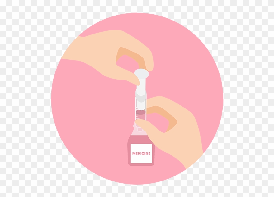 Fill Syringe With Medicine According To Dosing Instructions - Illustration Clipart