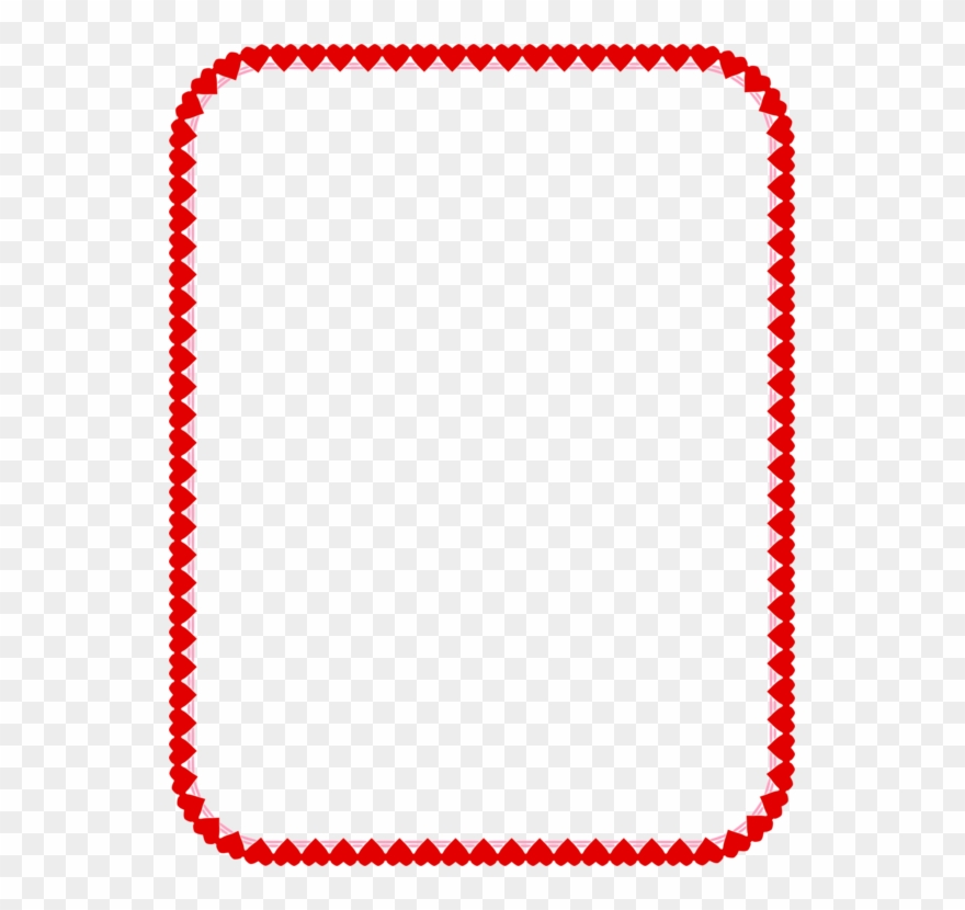 United States Standard Paper Size Picture Frames 1-bit - Love Heart Border A4 Clipart