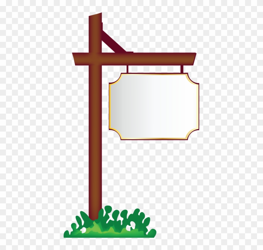 Pancartes - Blank Hanging Sign Clipart - Png Download