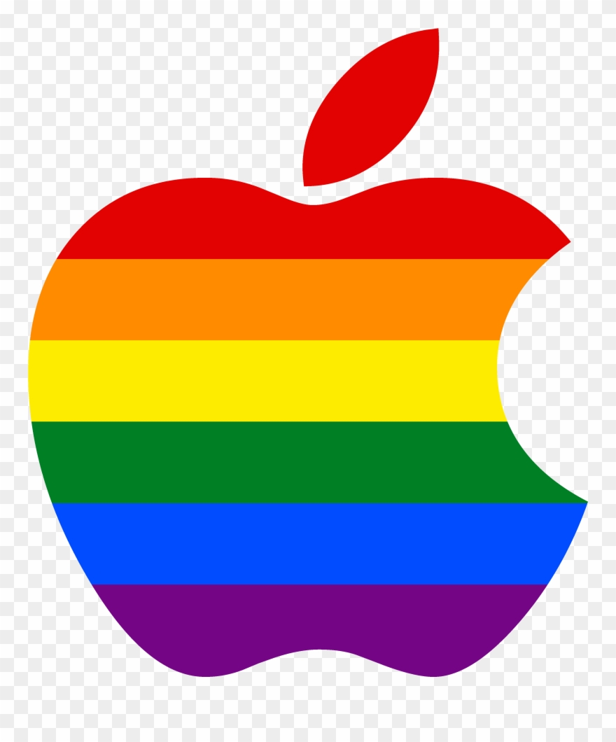 Apple Logo, Lgbt, S, Flickr, Photo Sharing - Gay Pride Apple Logo Clipart
