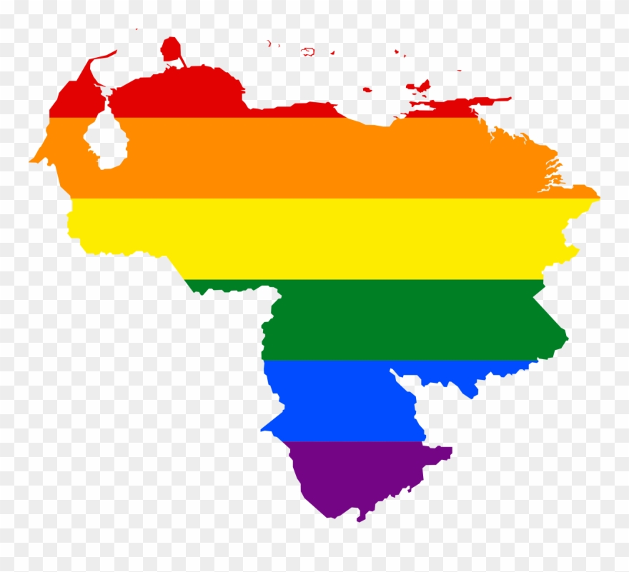 Image Lgbt Map Of - Venezuela Flag Map Clipart