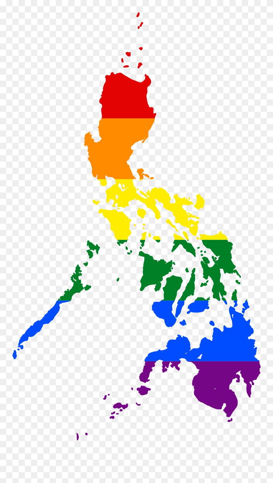 File Lgbt Flag Of - Lgbt Map Of The Philippines Clipart