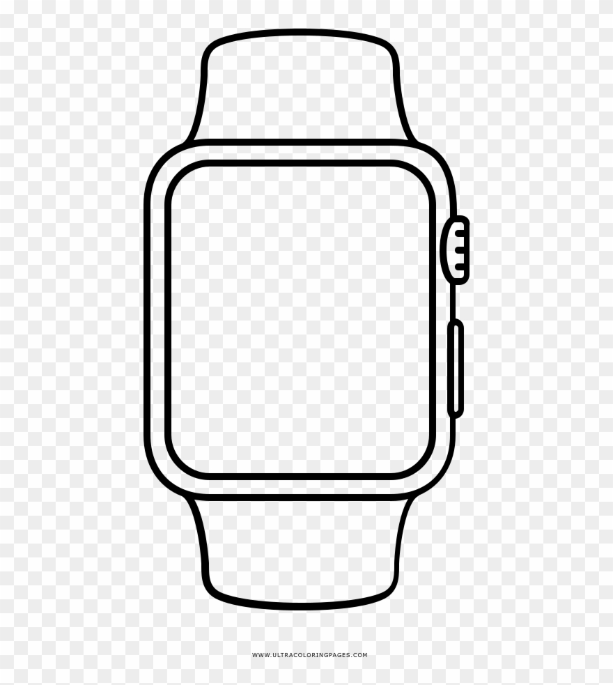 Apple Watch Coloring Page Ultra Coloring Pages - Reloj Digital Para Colorear Clipart
