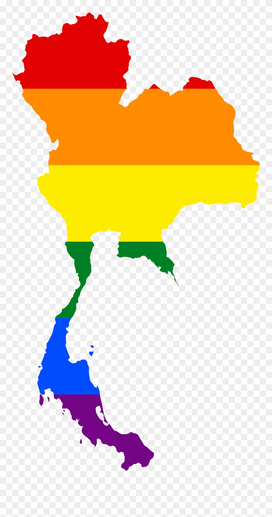 Transparent Lgbt Vector Jpg Transparent Download - Thailand Map Vector Png Clipart