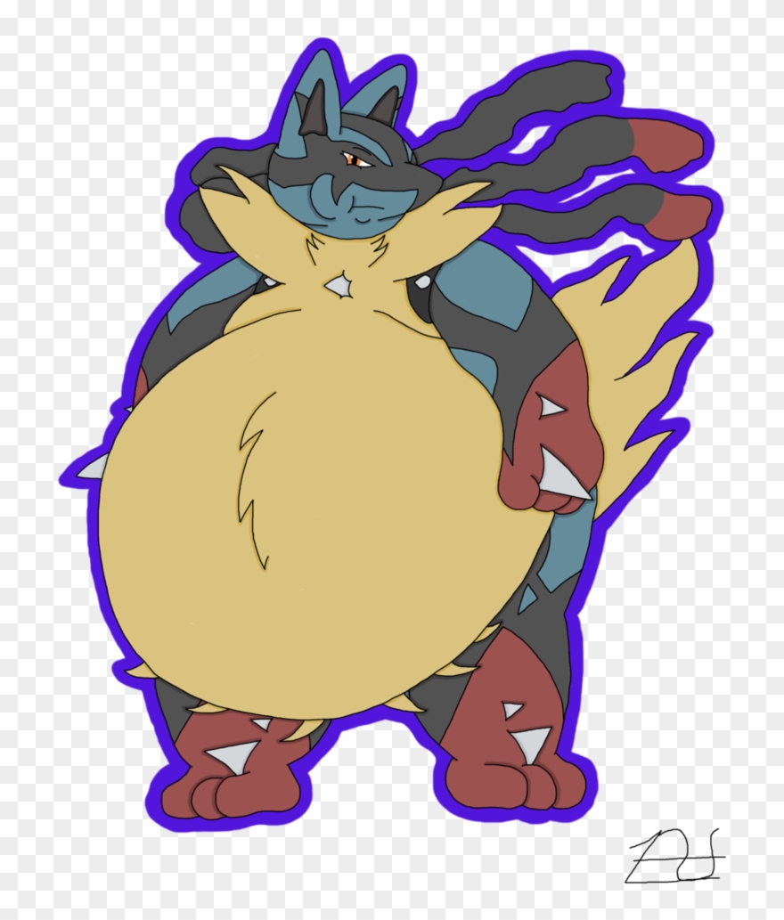 Collection Of Free Lucario Fat Download On - Fat Mega Charizard X Clipart