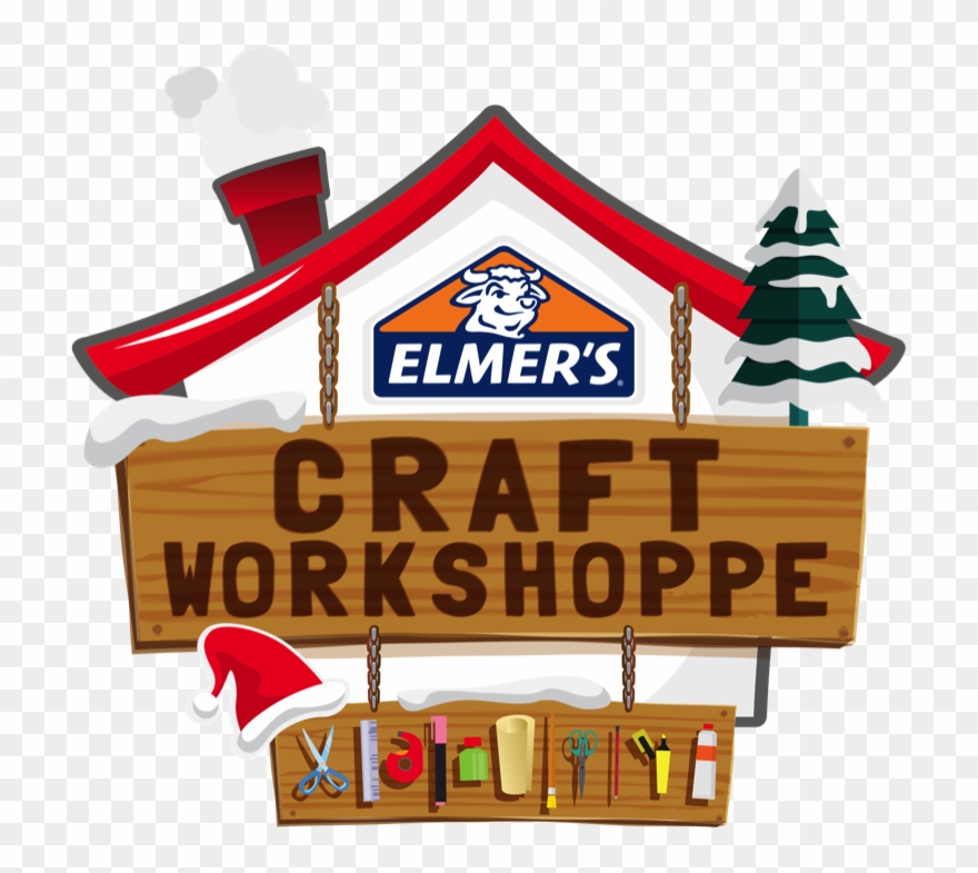 Craftworkshop Lockup - Elmer's Liquid School Glue, White, Washable, 32 Ounces Clipart