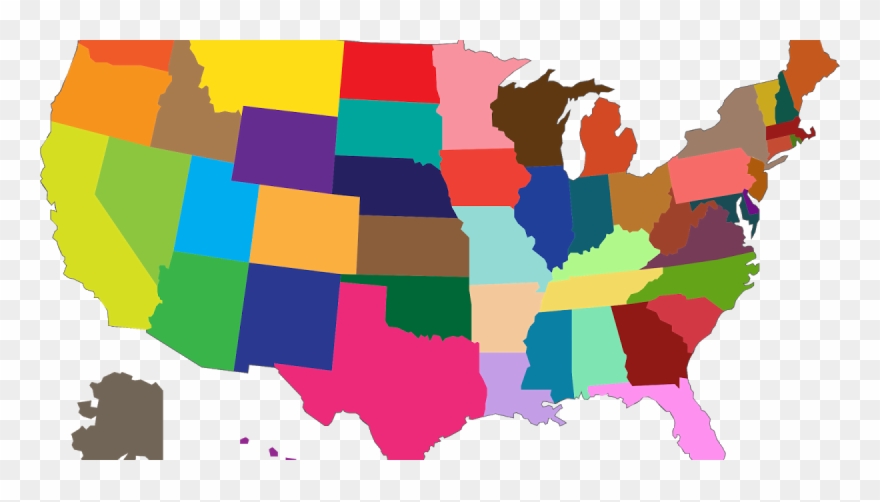 Most Popular Color By State Clipart