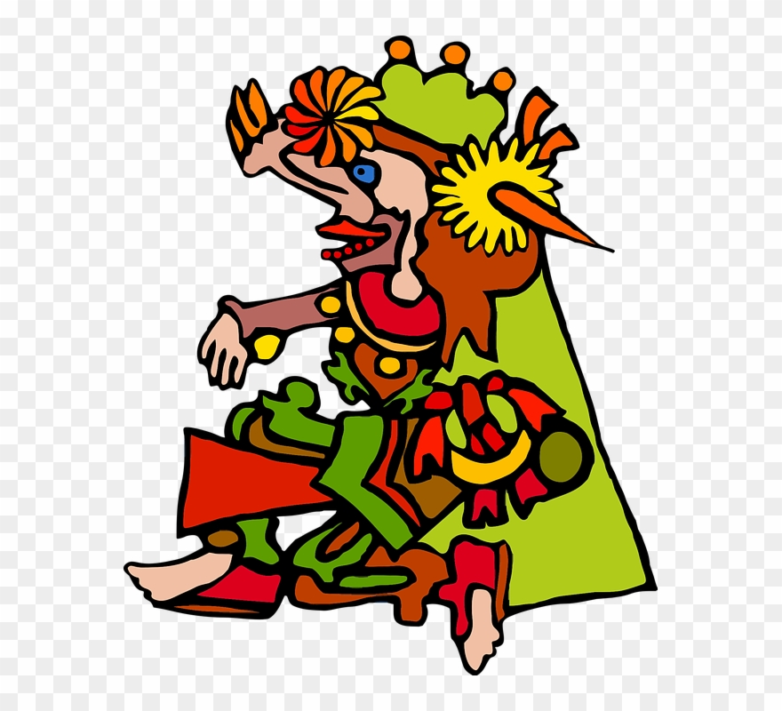 Mayan Clipart Girl - Mayan People Dancing Pictures In Cartoons - Png Download