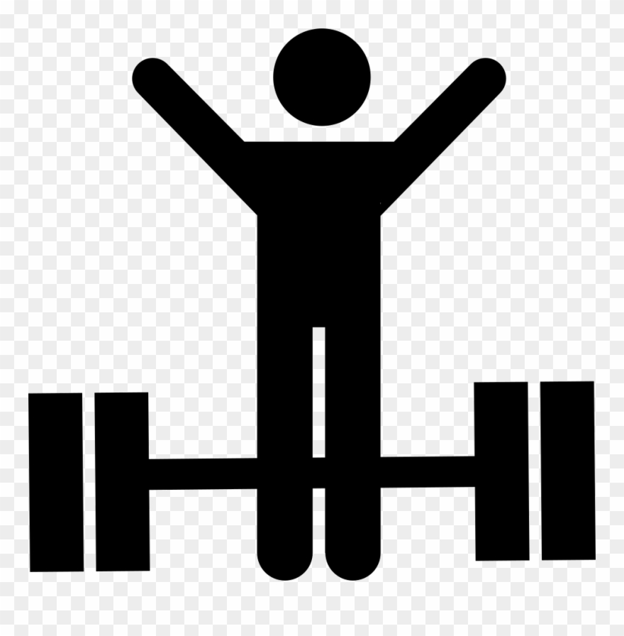Weightlifter Silhouette Comments - Infographics In Russian Language Clipart