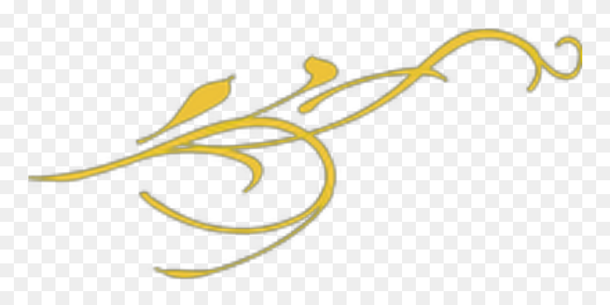 Ftestickers Swish Swirl Border Corner Gold - Gold Clipart