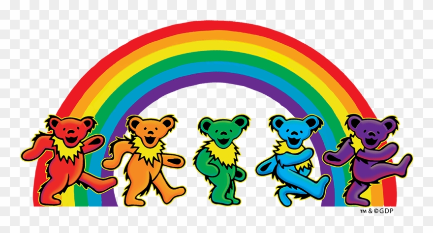Grateful Dead 5 Dancing Bears Sticker Clipart