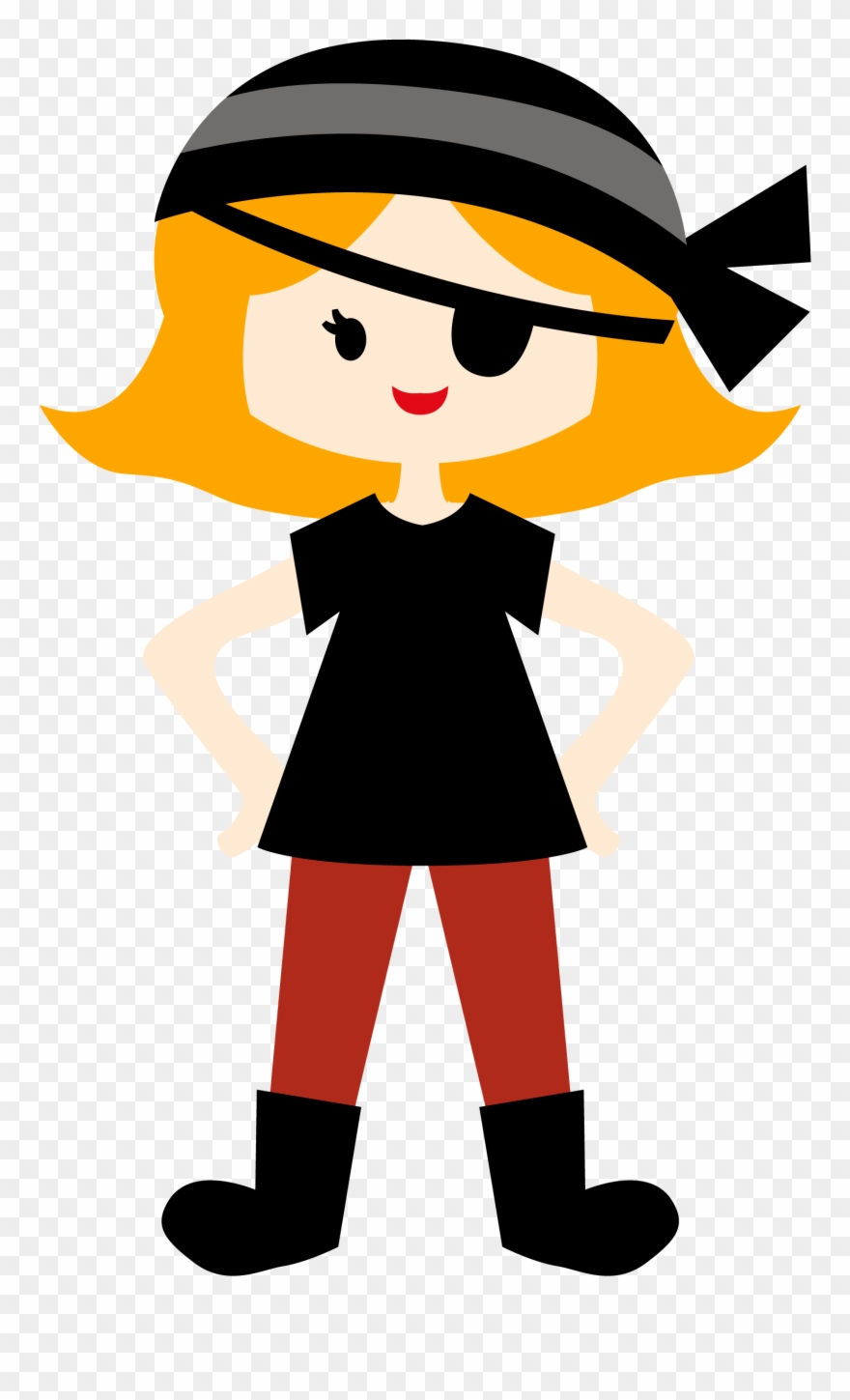 We Love Reading Pirate Boy - Girl Clipart