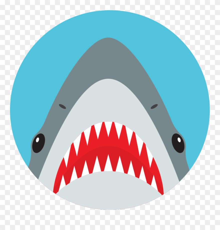 Nuckees Original Phone Grips - Shark Vector Head Clipart