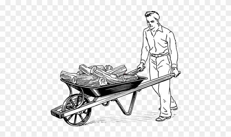 Figura 17 - - Wheelbarrow Clipart Black And White - Png Download