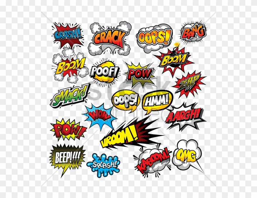 Comics Clipart Comics Artist Onomatopoeia - Vector Graphics - Png Download