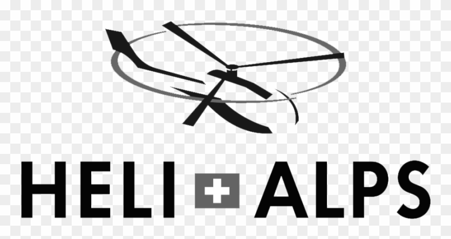 By Helicopter - Heli Alps Clipart